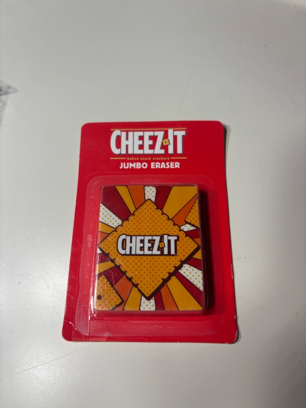 New Cheez-It Jumbo Eraser – Bright Red & Orange